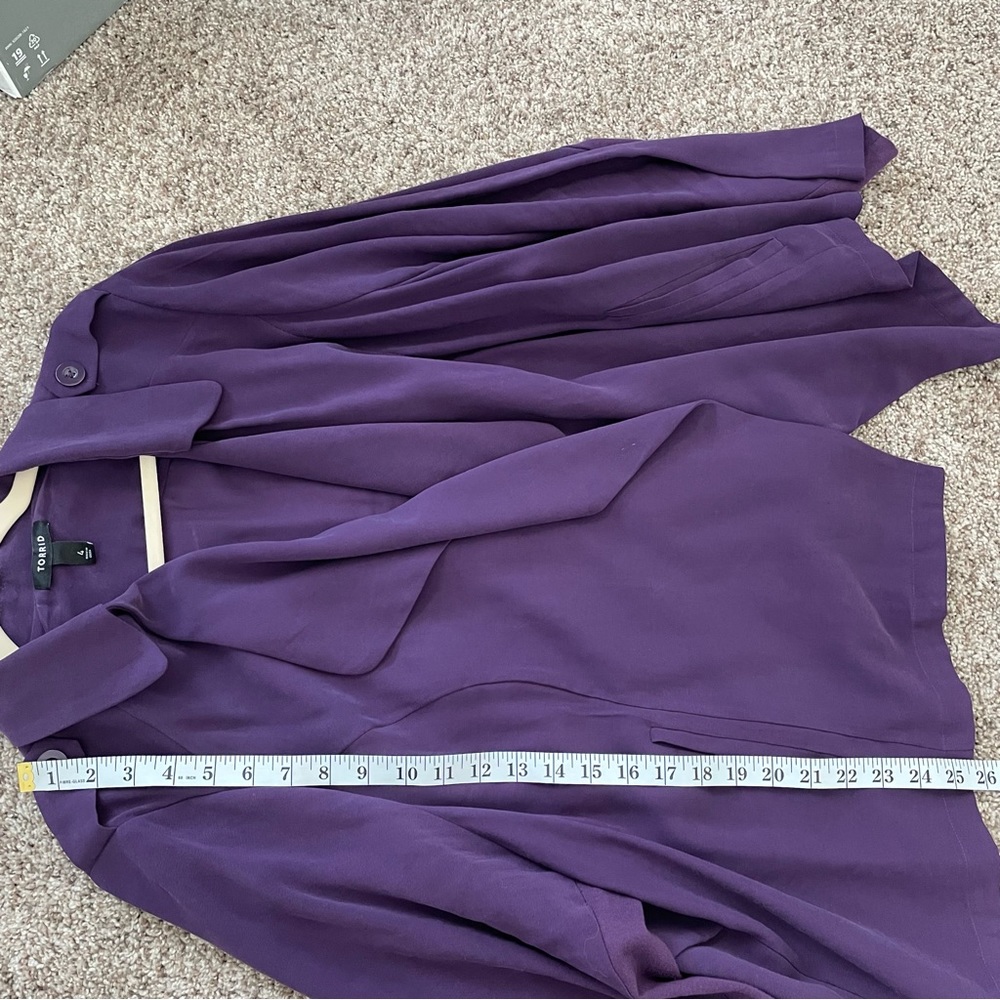 Torrid Twill Drape Jacket in Purple Indigo Size 4 - Picture 4 of 11